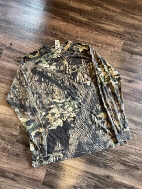 Vintage Mossy Oak Shirt Mens M Camo Classics Long Sleeve Grunge Hunting 90s